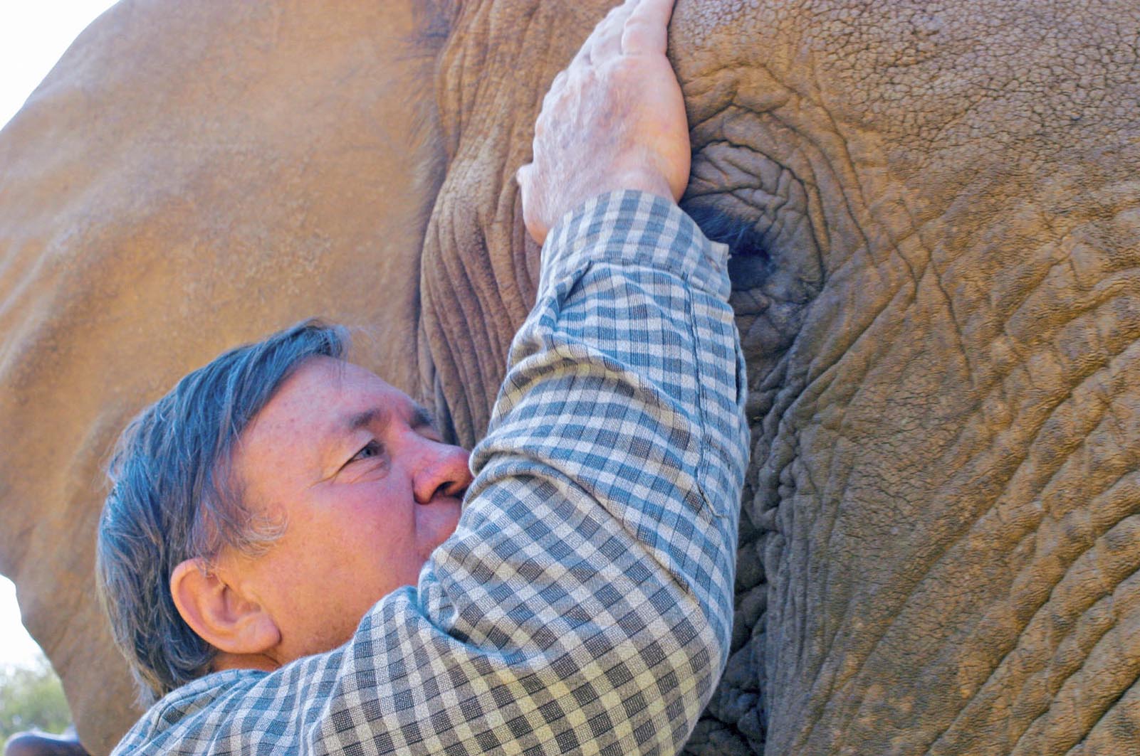 Rory Hensman with elephant